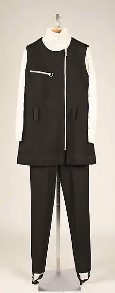 Wool and leather ensemble — Pierre Cardin, 1964