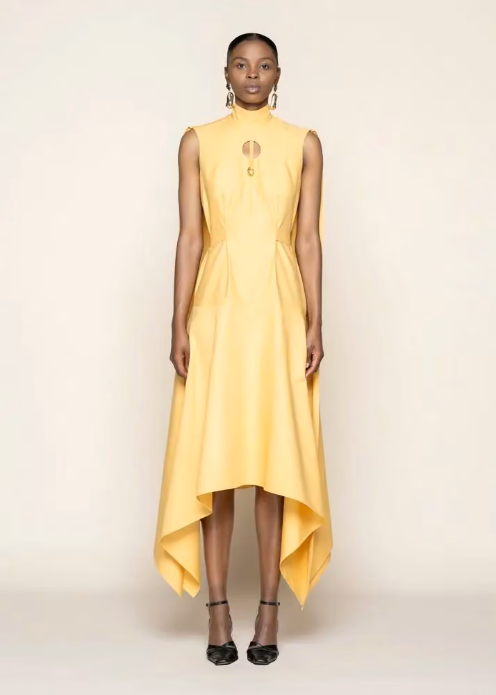Cascading Cape Dress — Mmuso Potsane & Maxwell Boko, Date not stated