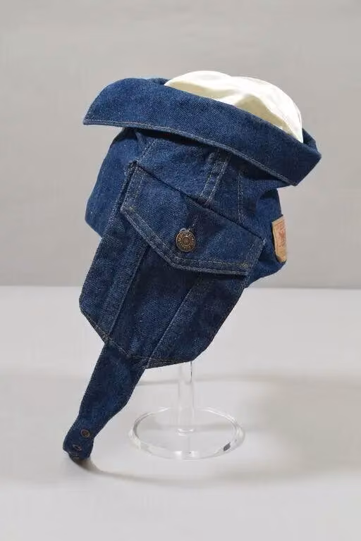BLITZ denim hat — Stephen Jones, 1986