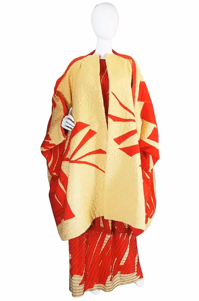 Beaded dress and matching coat — Michael Vollbracht, ca. 1980