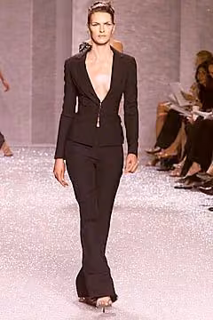 Black flared trouser suit — Randolph Duke, Spring 2001 Ready-to-Wear