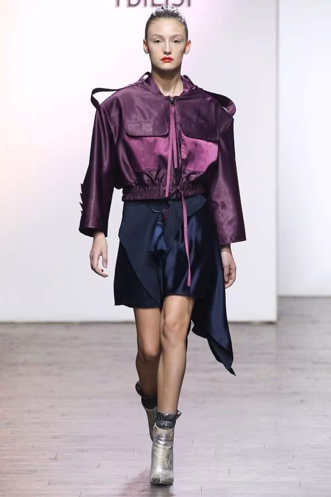 Purple jacket with dark shorts — George Pantsulaia, Tbilisi Spring 2017