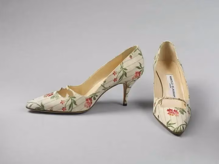Pair of evening shoes — Manolo Blahnik, 1996