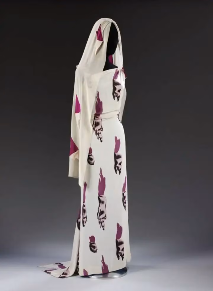 The Tears Dress — Elsa Schiaparelli, February 1938
