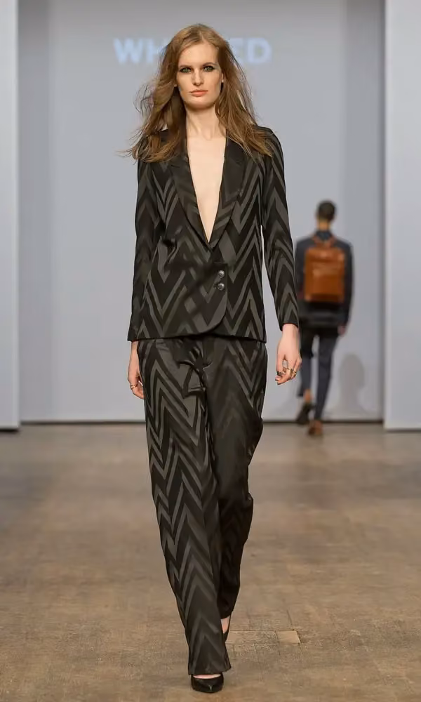 Dark patterned trouser suit — Roland Hjort, Autumn/Winter 2014