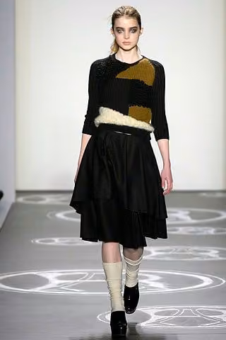 Color-block knit and layered skirt by Alice Roi, Fall 2007 Ready-to-Wear.