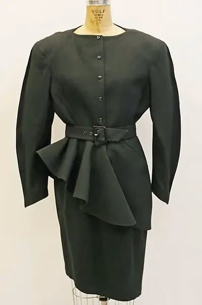 Power-shoulder suit — Thierry Mugler, 1986