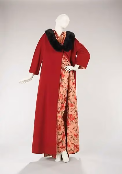 Evening ensemble — Vera Maxwell, ca. 1957