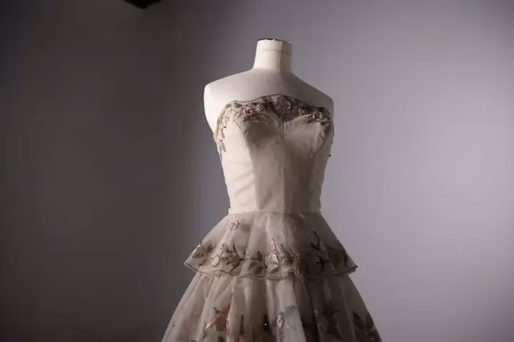 Tiered Evening Gown (Balze) — Emilio Schuberth, 1954