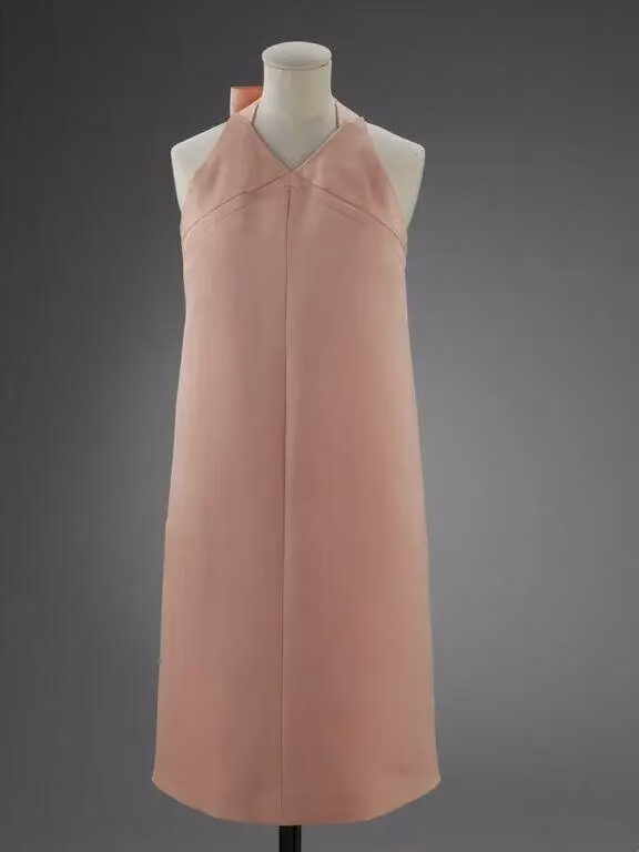 Pink silk dress, Look 62 — Marc Bohan, 1966