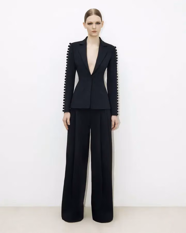 Boli Embroidered Tailored Jacket & Triple Pleat Tailored Trouser — Yasmin Mansour, Date not documented