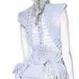Sculptural pale blue knitted garment — Sandra Backlund, Date not documented