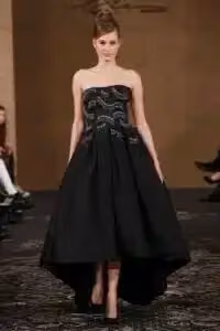 Black strapless dress with a full skirt — Jesper Høvring, Autumn/Winter; year unconfirmed