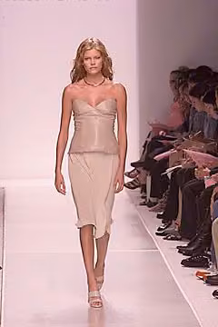 Nude strapless leather dress, Rebecca Danenberg, Spring 2000 Ready-to-Wear.