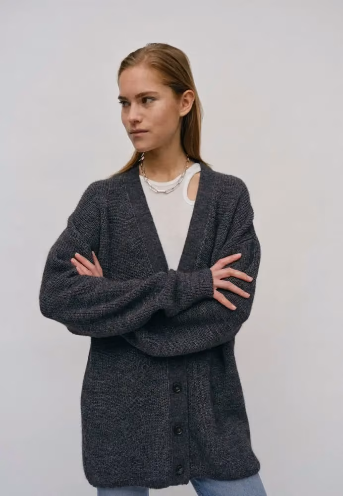 Ace knit cardigan in dark grey — Birgitte Herskind, Date not documented