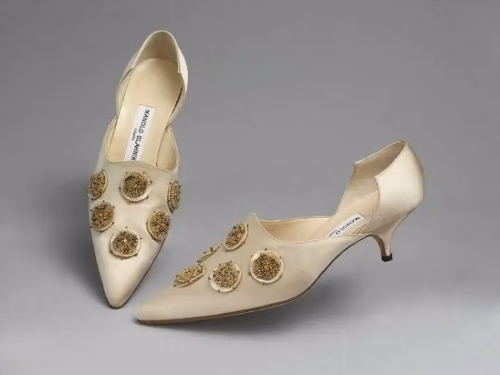 Pair of evening shoes — Manolo Blahnik, 1996