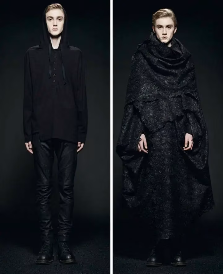 Draped black outerwear — Camilla Sundin, Autumn/Winter 2011–2012