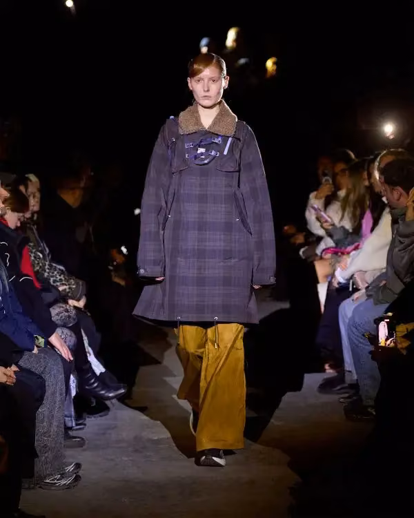 Purple plaid outer shirt and gold trousers — Rolf Ekroth, Autumn/Winter 2025 — No Distance Left To Run