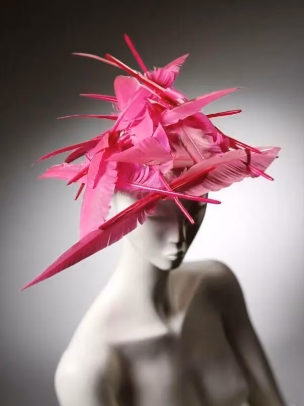 Sculptural fuchsia hat — Philip Treacy, 1995