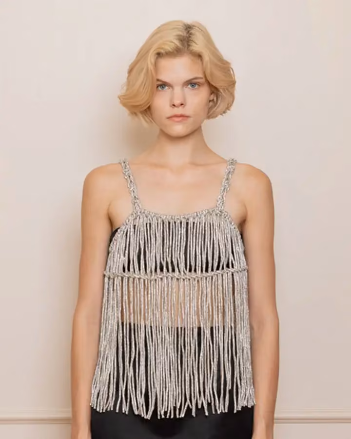 DISAYA |  Crystal Macrame top — Disaya Sorakraikitikul, Date not documented
