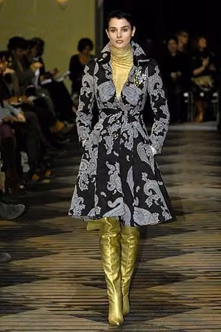 Black-and-white patterned coat, Peter Soronen, Fall 2007 Ready-to-Wear.