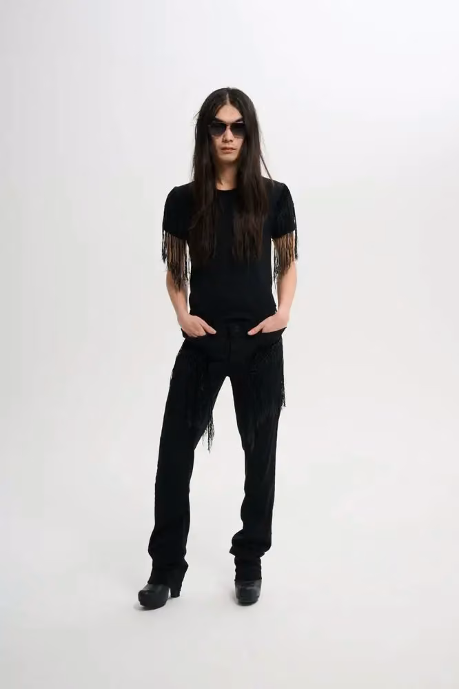 THE TASSEL T-SHIRT - BLACK — Peter Lundvald Nielsen, Date not stated