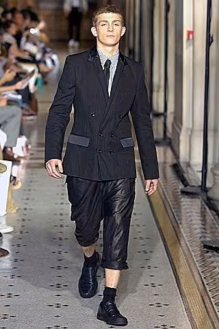 Dark blazer with cropped trousers by Dirk Schönberger, Spring 2007 Menswear.