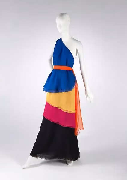 Evening dress — Stephen Burrows, ca. 1973