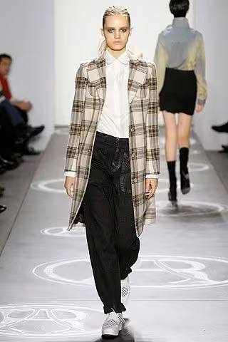 Plaid coat with loose trousers by Alice Roi, Fall 2007 Ready-to-Wear.
