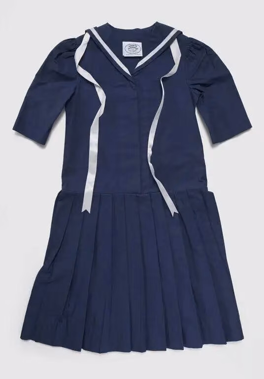 Navy sailor dress — Laura Ashley, 1983