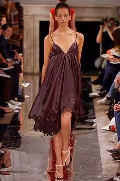 Dark draped slip dress by Warren Noronha, Spring 2003 Ready-to-Wear.