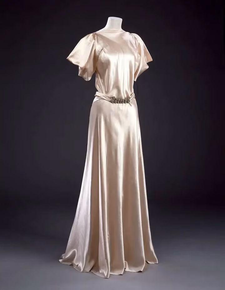 Satin evening dress — Madeleine Vionnet, 1932–34