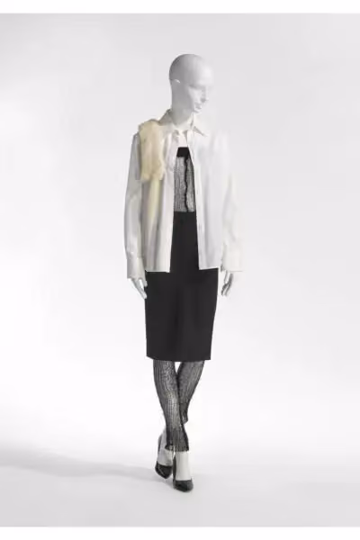 White shirt with a black skirt — Jurgi Persoons, Autumn/Winter 1998–99