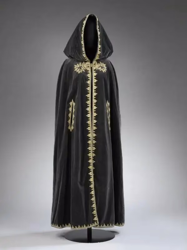 Black velvet cape — Naïma Bennis, c. 1970