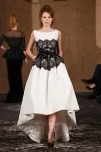 White dress with a black lace bodice — Jesper Høvring, Autumn/Winter; year unconfirmed
