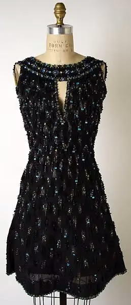 Embellished mini evening dress — Pierre Cardin, ca. 1967