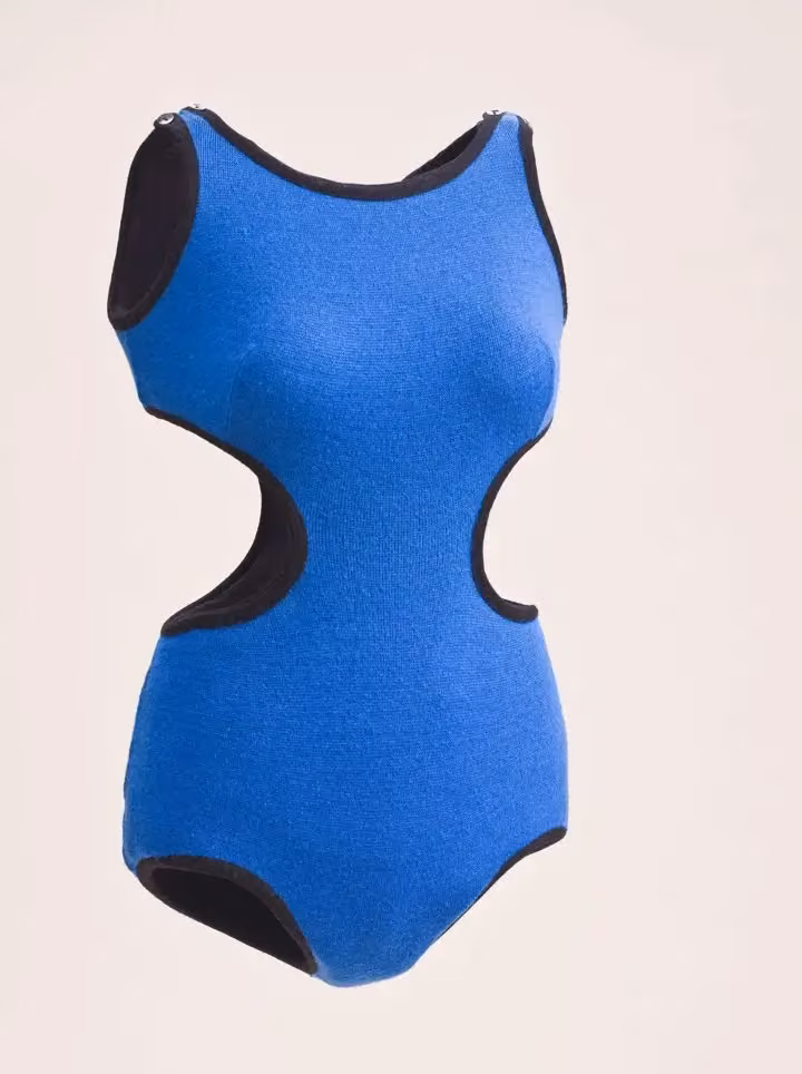 Blue cutout swimsuit — Rudi Gernreich, 1958