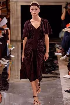 Dark gathered dress by Warren Noronha, Spring 2003 Ready-to-Wear.