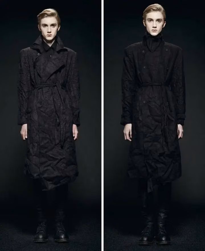 Quilted long black coats — Camilla Sundin, Autumn/Winter 2011–2012